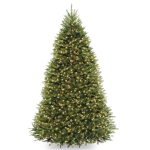 2.43 m Sapin de Noël artificiel floqué pré-éclairé de Virginie, lumières LED transparentes